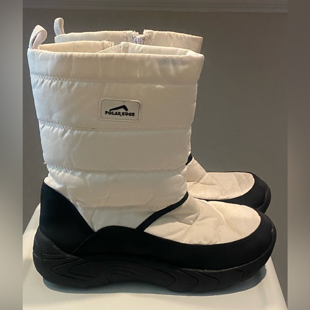 Polar Edge Women's Snow Boots white ivory Sz 8